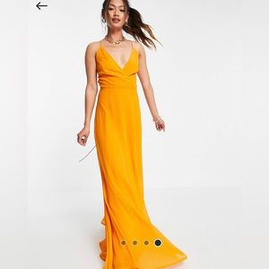 ASOS Cami Wrap Maxi Dress with Lace Up Back
